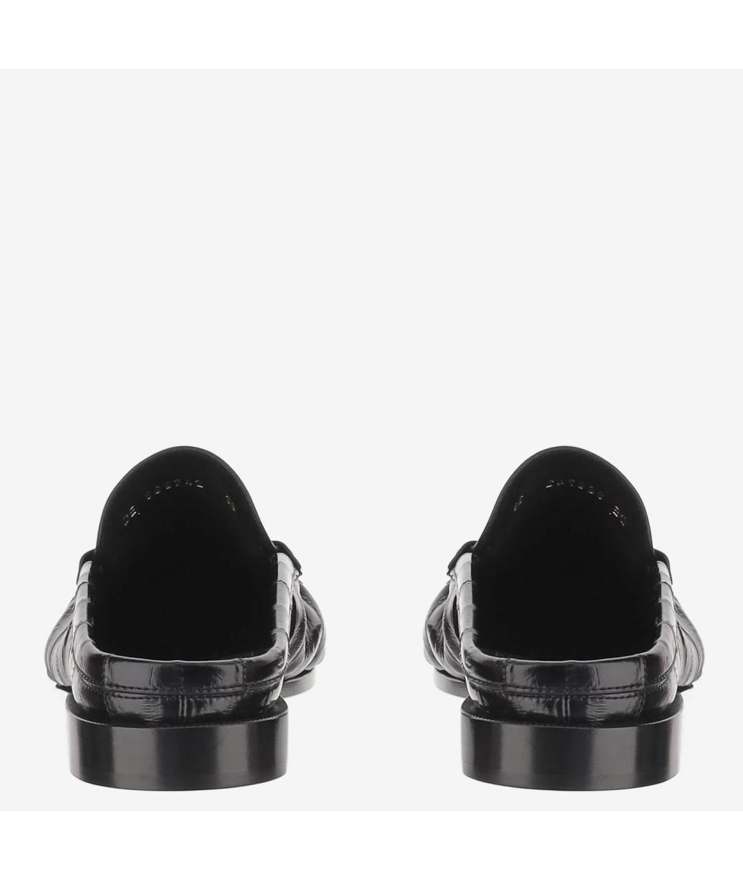 SAINT LAURENT Черные кожаные мюли, фото 4