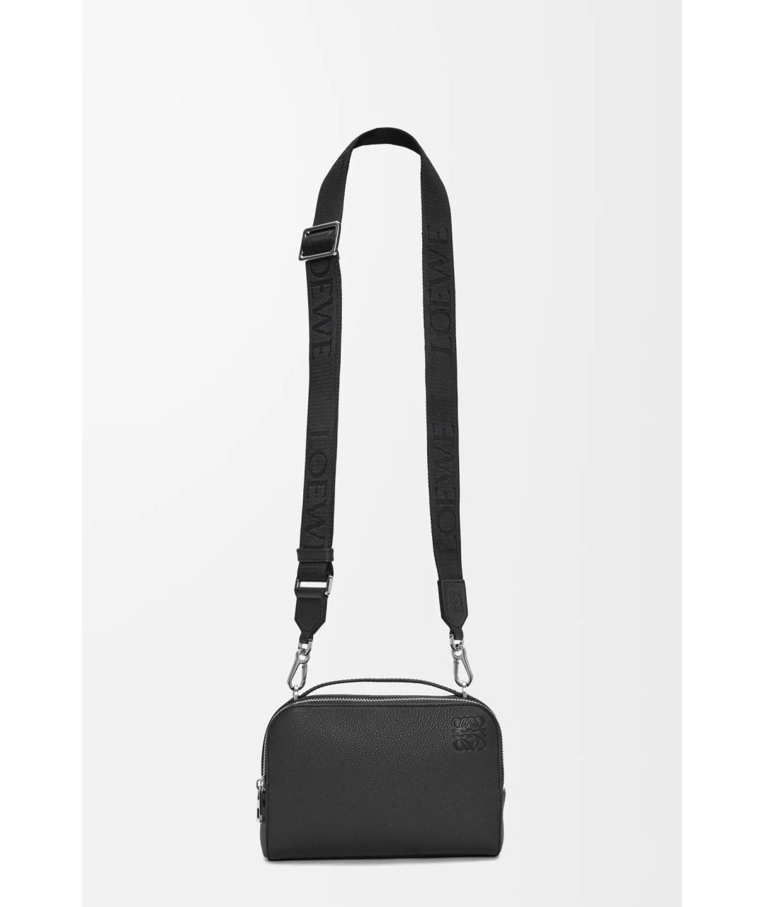 LOEWE Черная кожаная сумка на плечо, фото 3