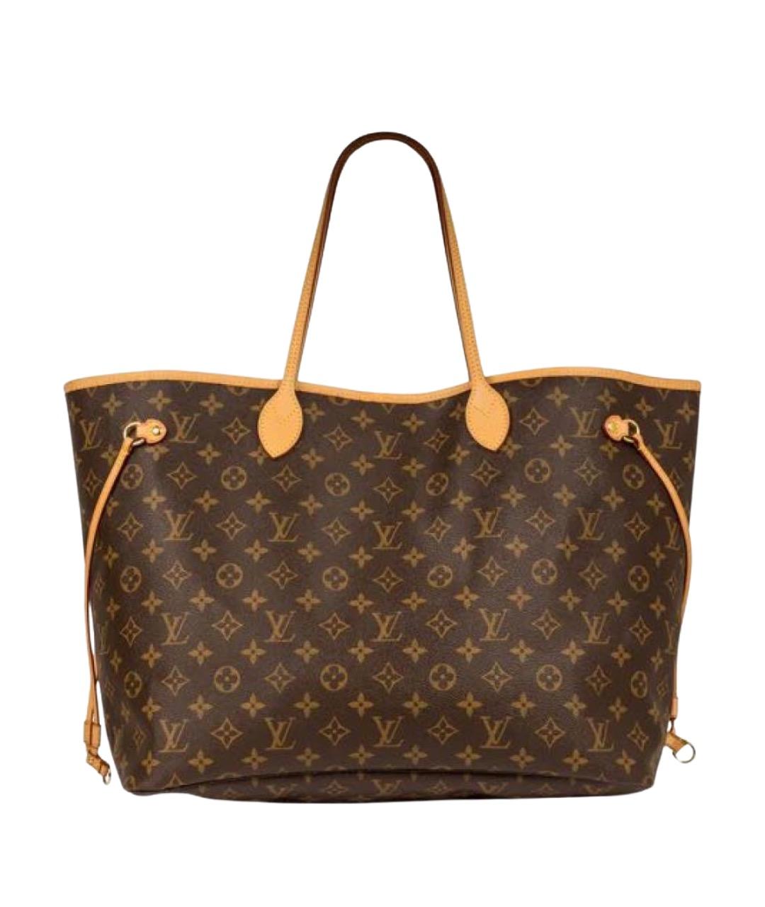 LOUIS VUITTON Коричневая канва сумка тоут, фото 1