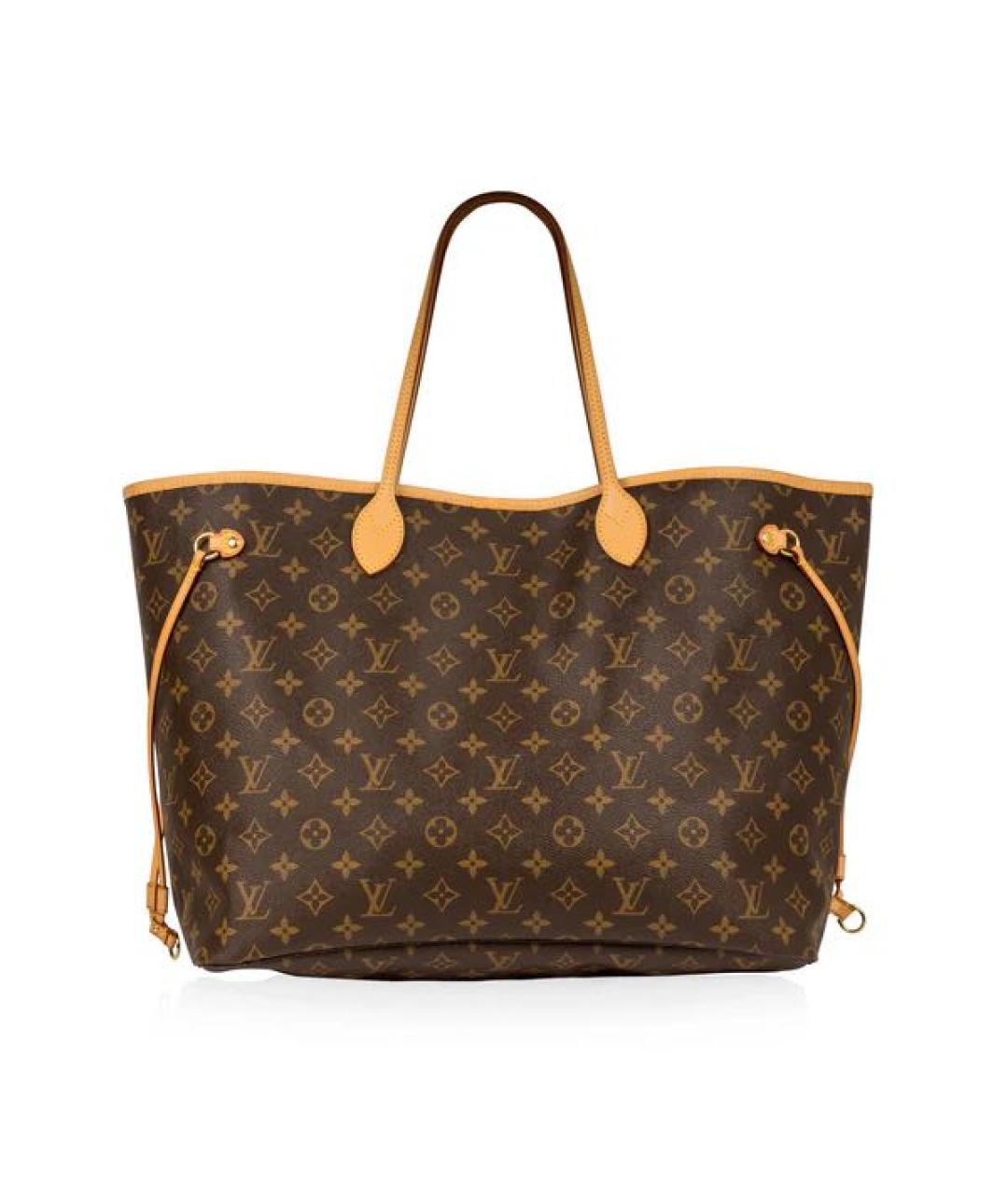 LOUIS VUITTON Коричневая канва сумка тоут, фото 9