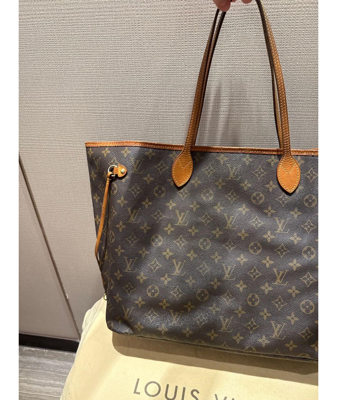LOUIS VUITTON Коричневая канва сумка тоут, фото 5