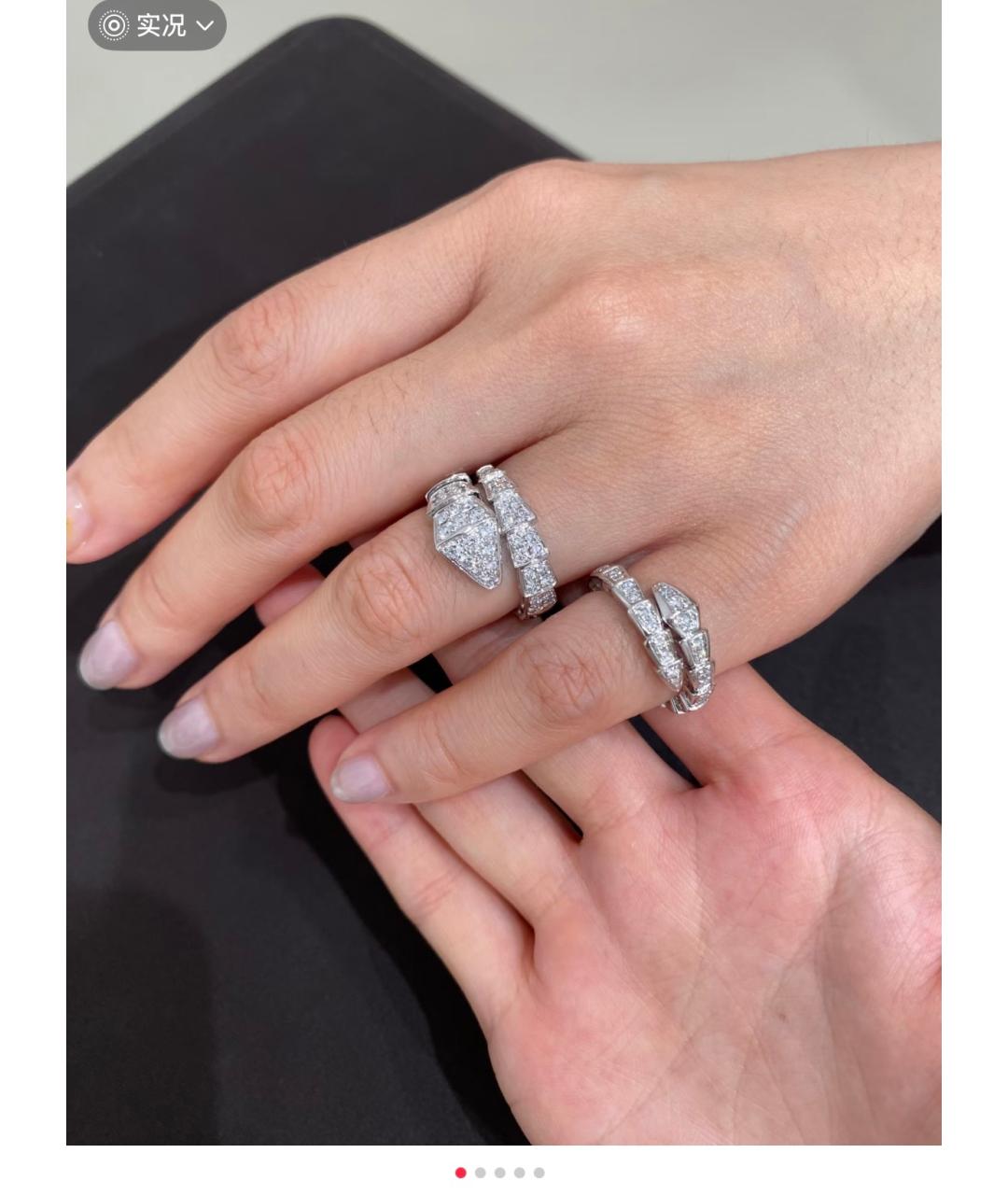 BVLGARI Серебряное кольцо из белого золота, фото 7