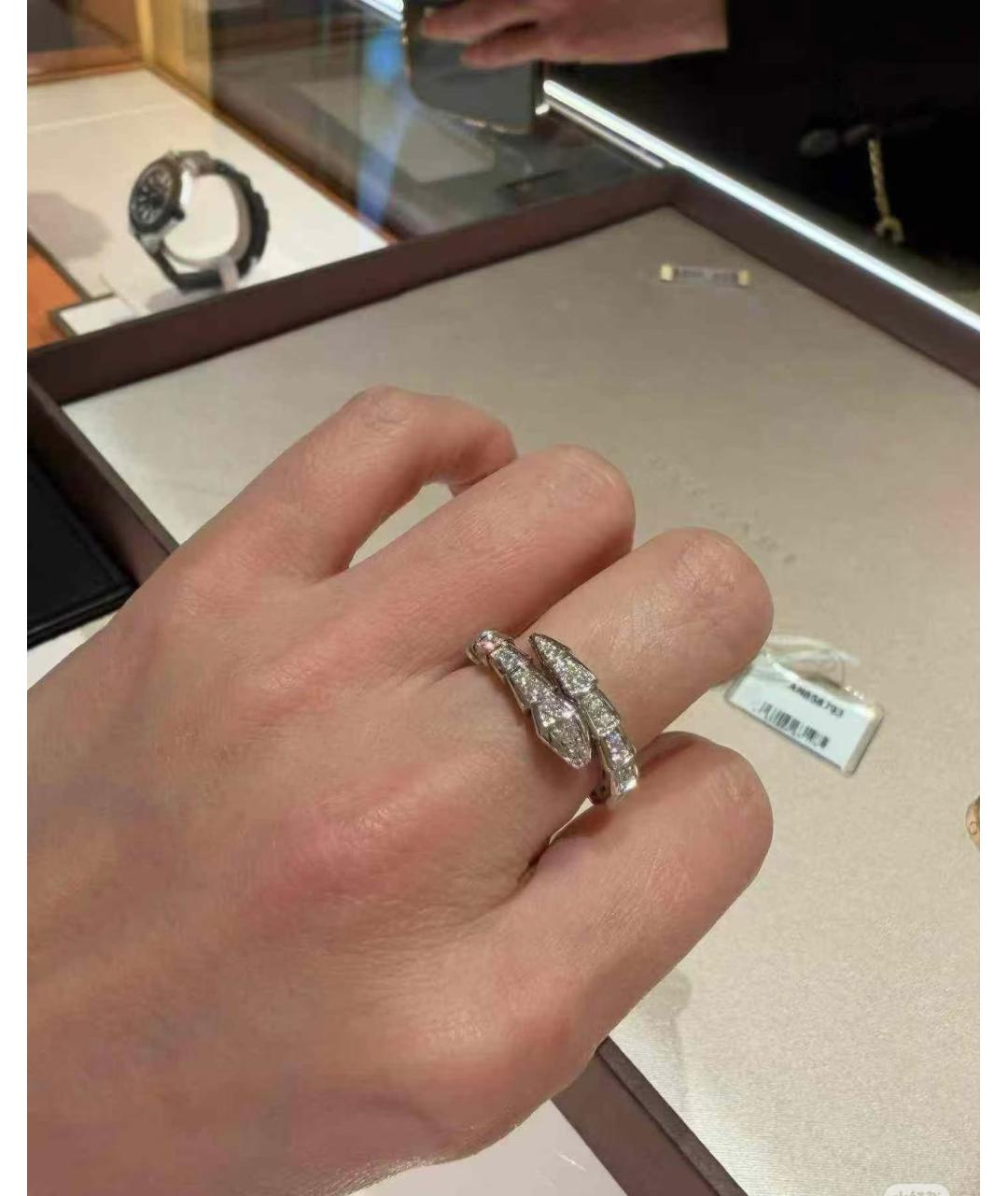 BVLGARI Серебряное кольцо из белого золота, фото 8