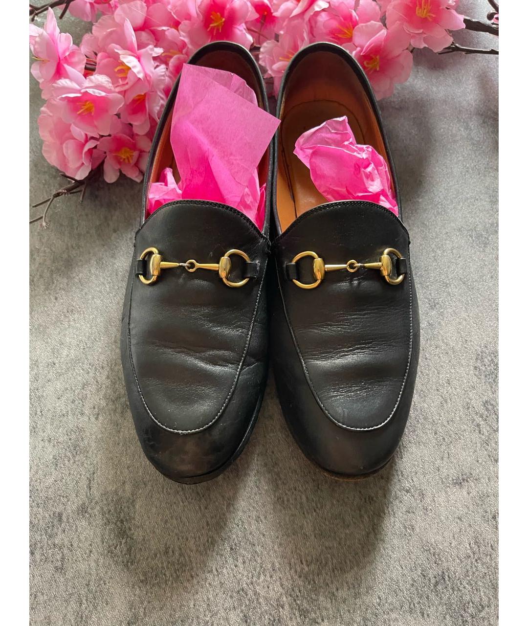 GUCCI Черные кожаные лоферы, фото 3