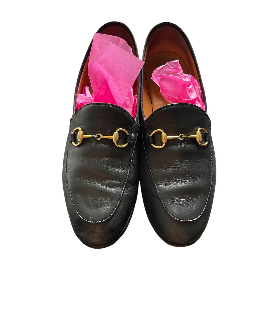 GUCCI Черные кожаные лоферы, фото 2