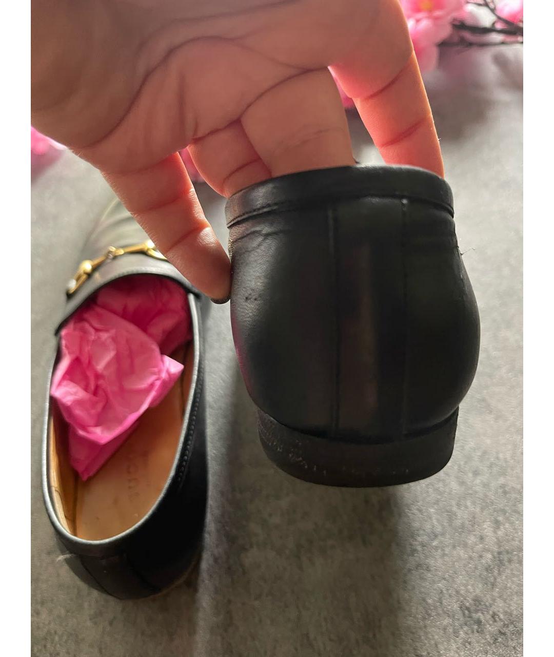 GUCCI Черные кожаные лоферы, фото 4