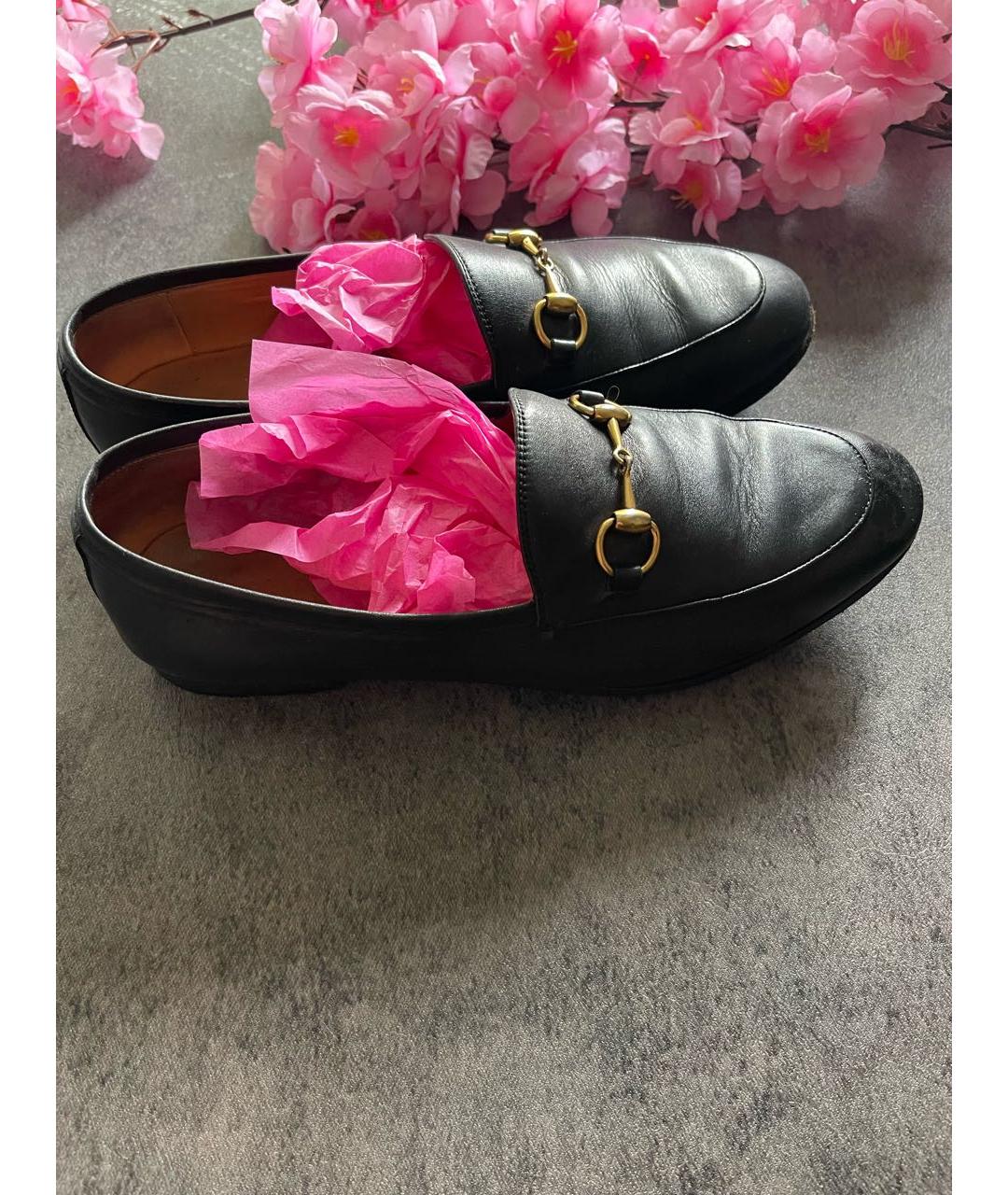 GUCCI Черные кожаные лоферы, фото 9