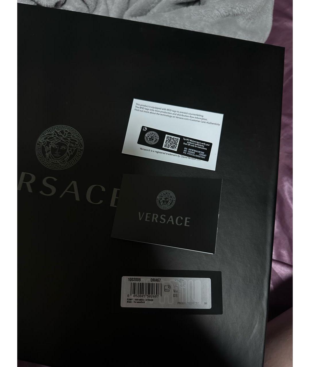 VERSACE COLLECTION Черные туфли, фото 5