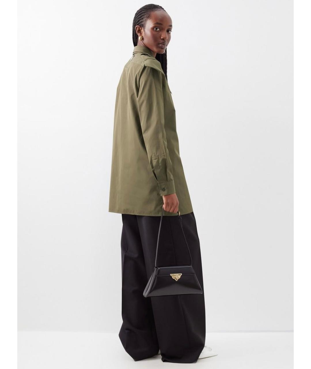 PRADA Хаки хлопковая блузы, фото 4
