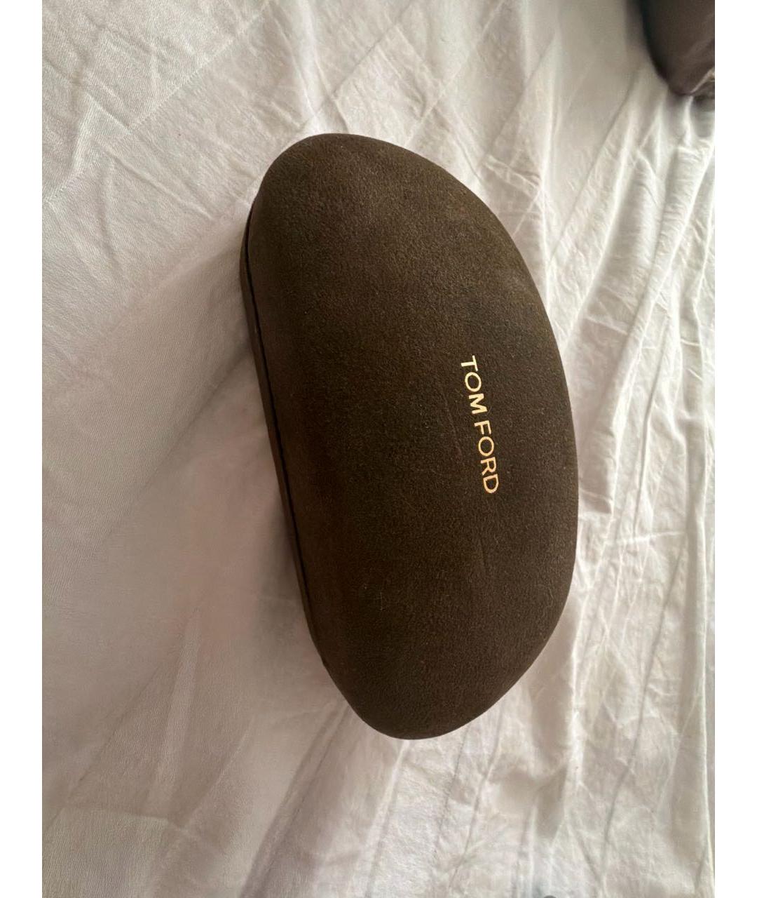 TOM FORD Антрацитовые металлические солнцезащитные очки, фото 4