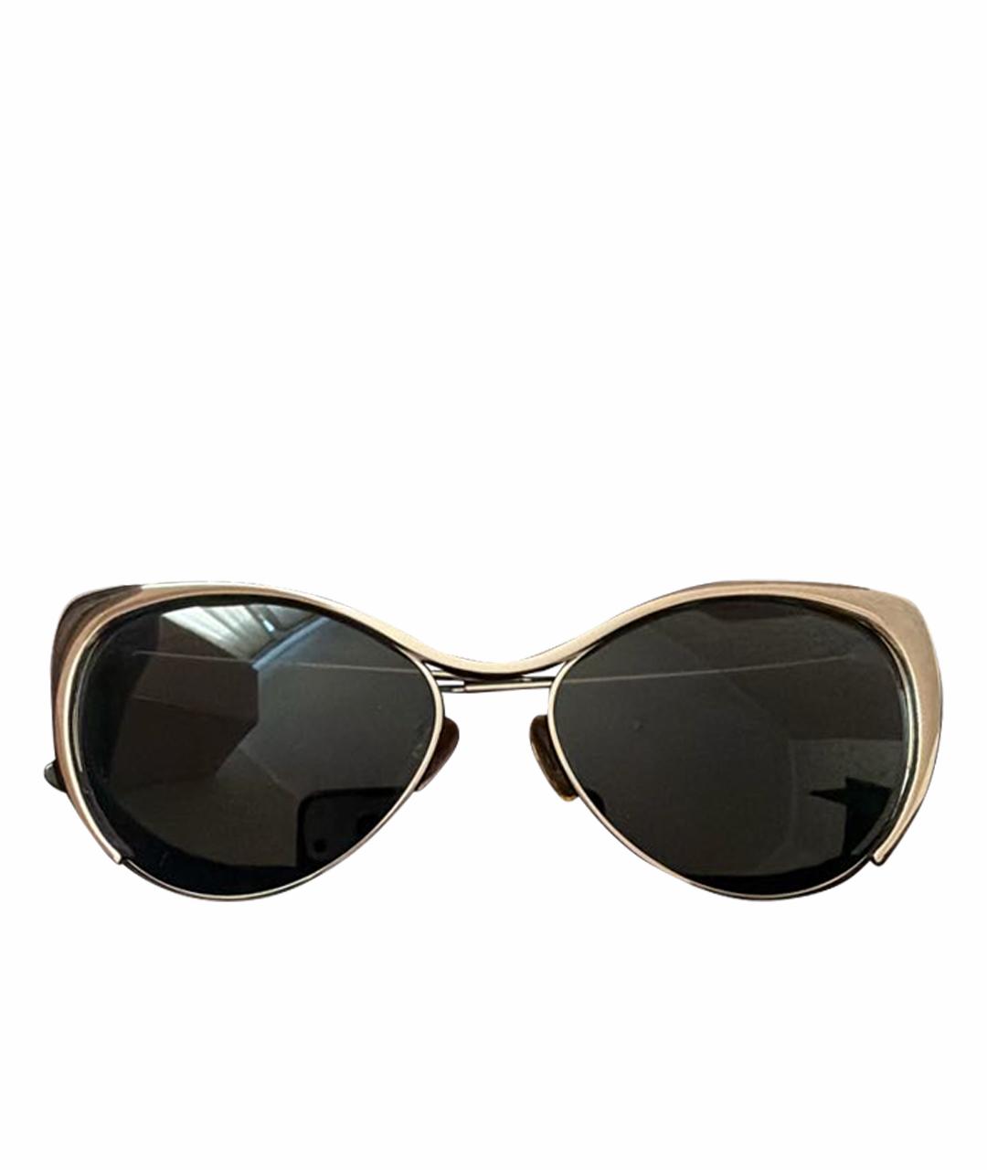 TOM FORD Антрацитовые металлические солнцезащитные очки, фото 1