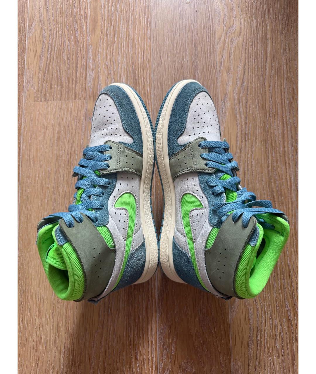 NIKE Зеленые замшевые кеды, фото 5