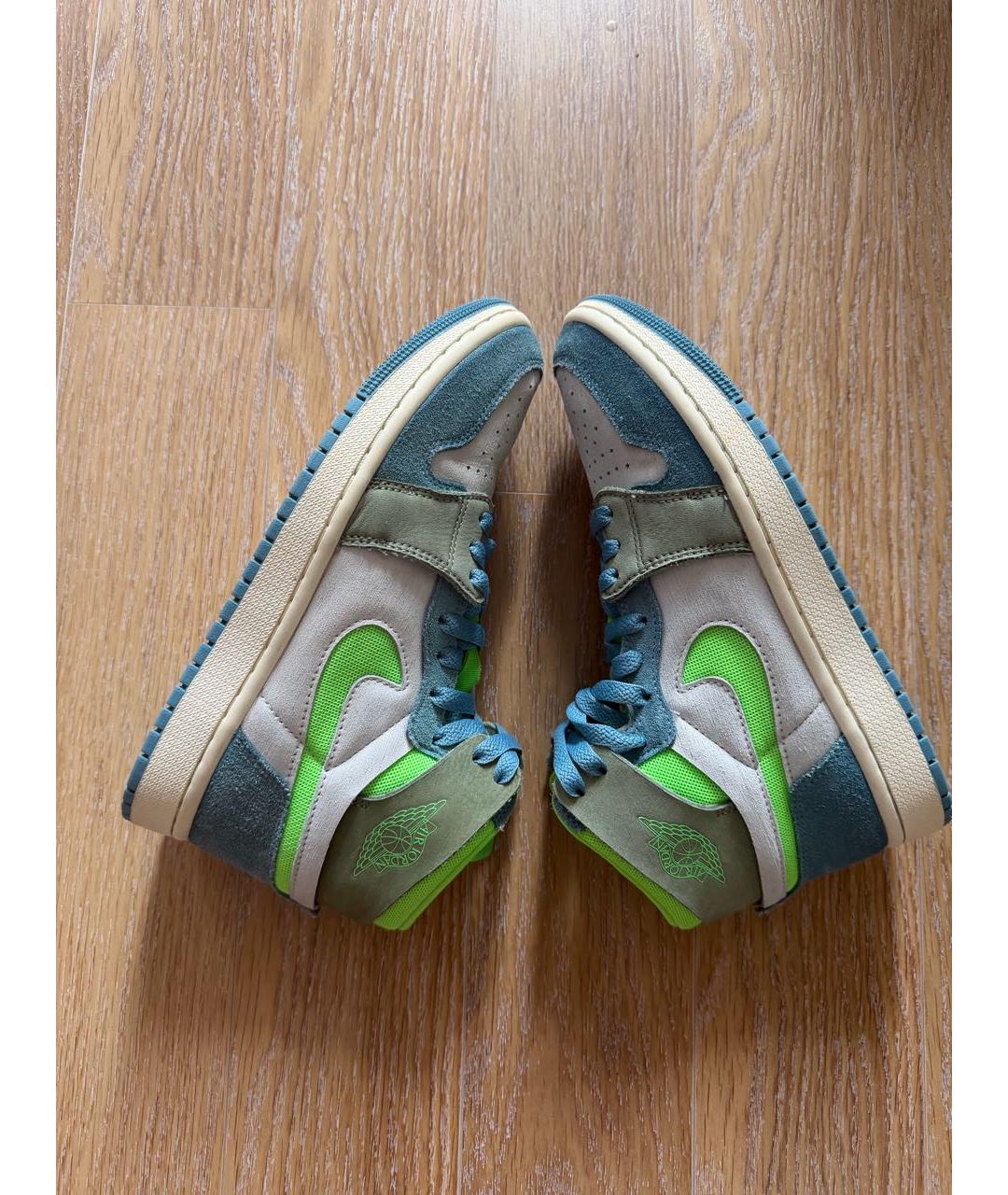 NIKE Зеленые замшевые кеды, фото 4