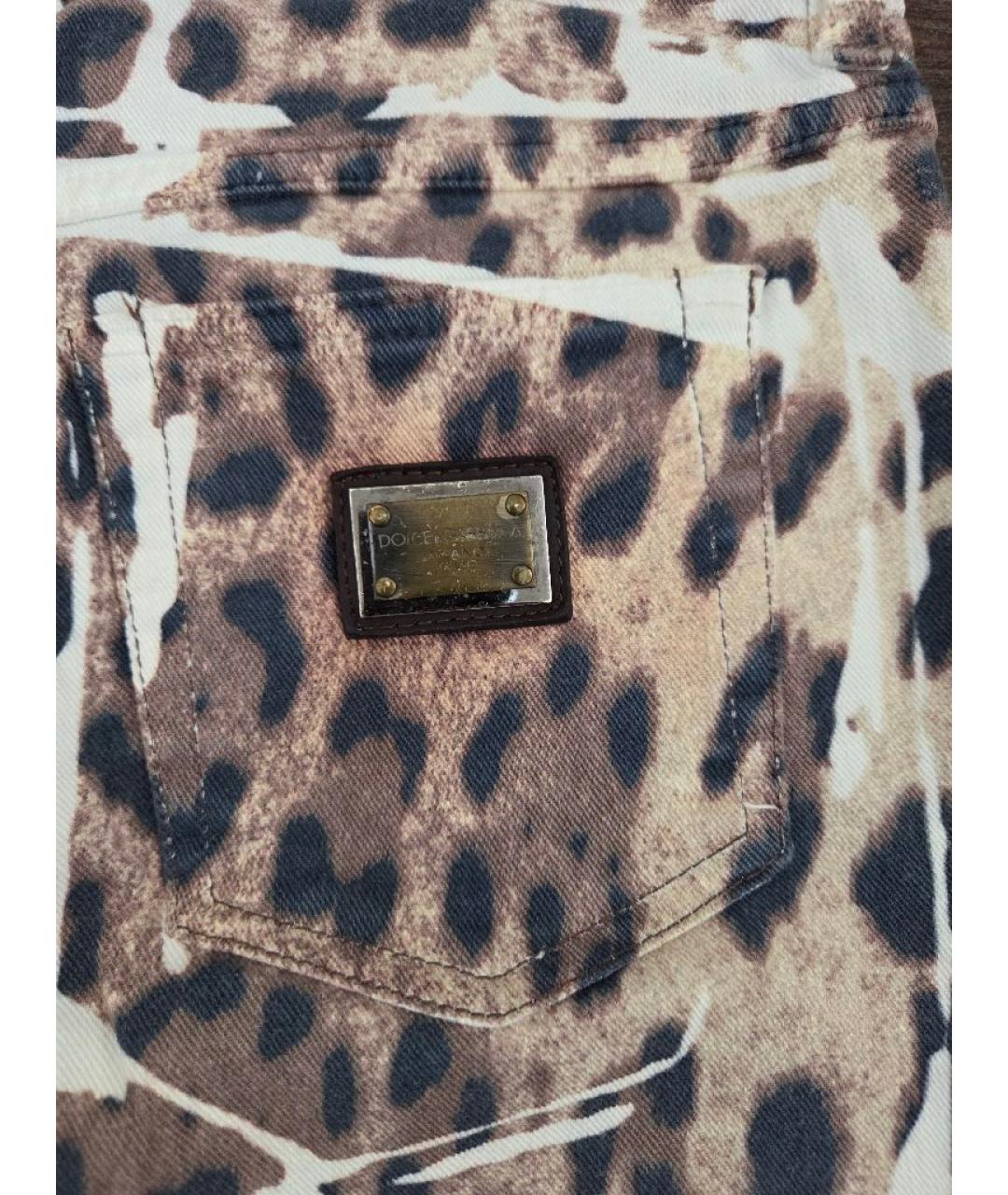 DOLCE&GABBANA Мульти хлопковые джинсы слим, фото 4