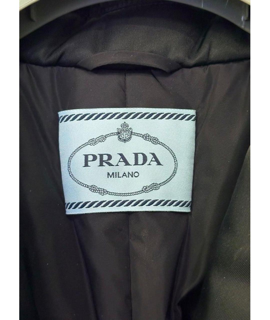PRADA Черный нейлоновый пуховик, фото 4