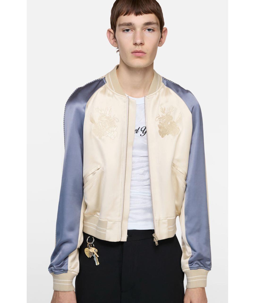 ACNE STUDIOS Бежевая атласная куртка, фото 4