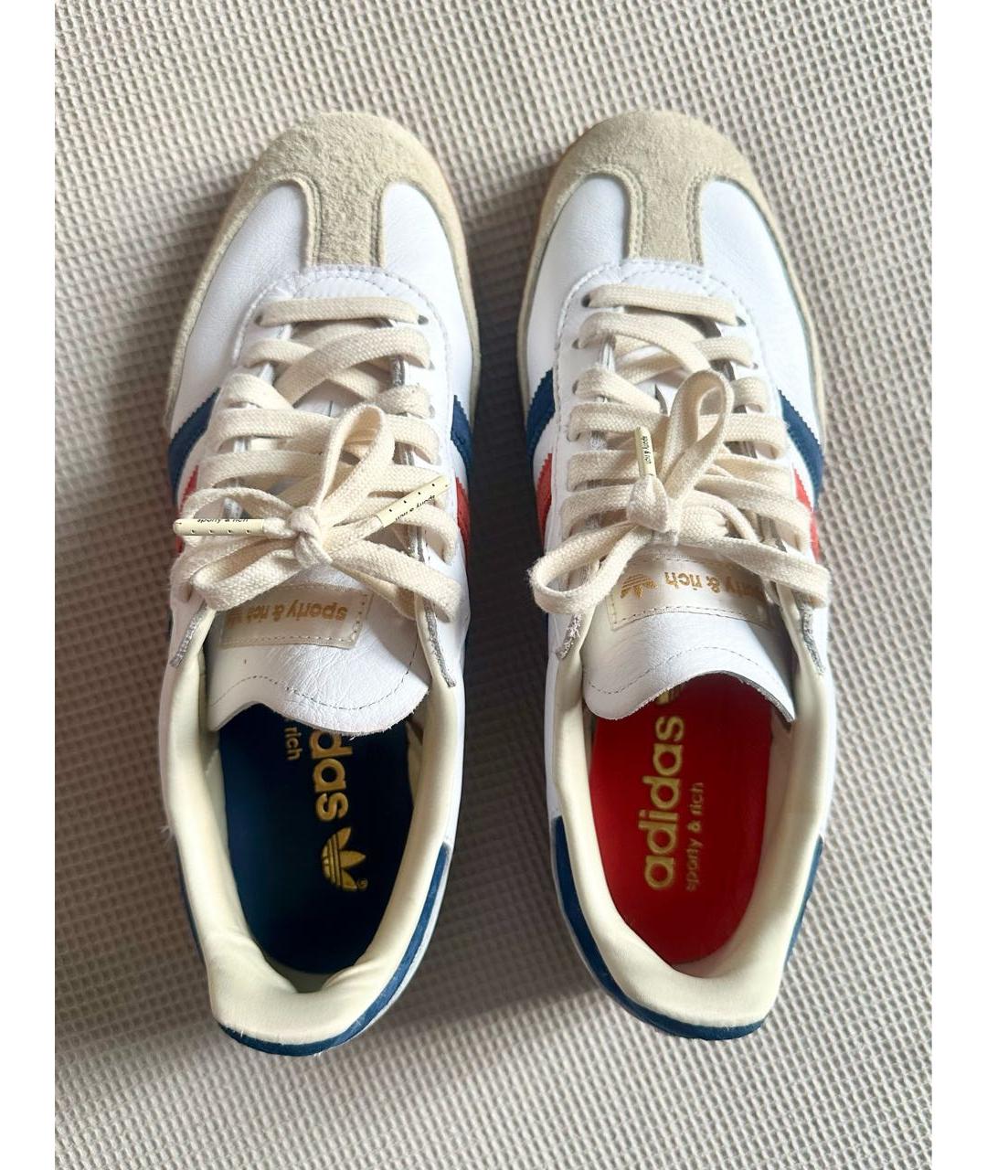 SPORTY AND RICH Белые кожаные кеды, фото 3