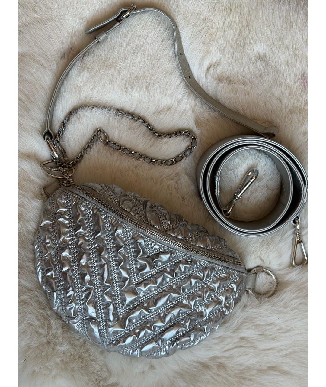CHANEL Серебряная поясная сумка, фото 4
