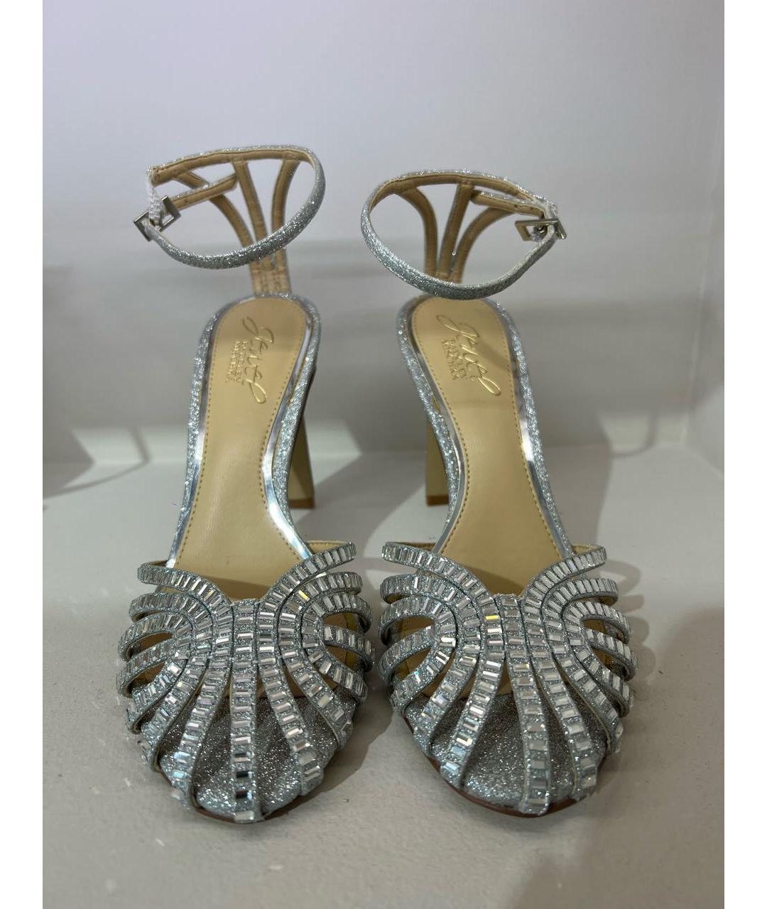BADGLEY MISCHKA Серебряные босоножки, фото 2