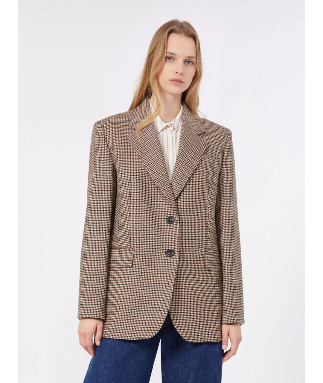 MAX MARA STUDIO Мульти шерстяной жакет/пиджак, фото 3