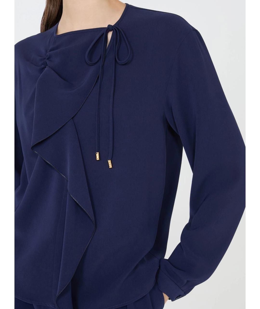 MAX MARA STUDIO Синяя ацетатная блузы, фото 5