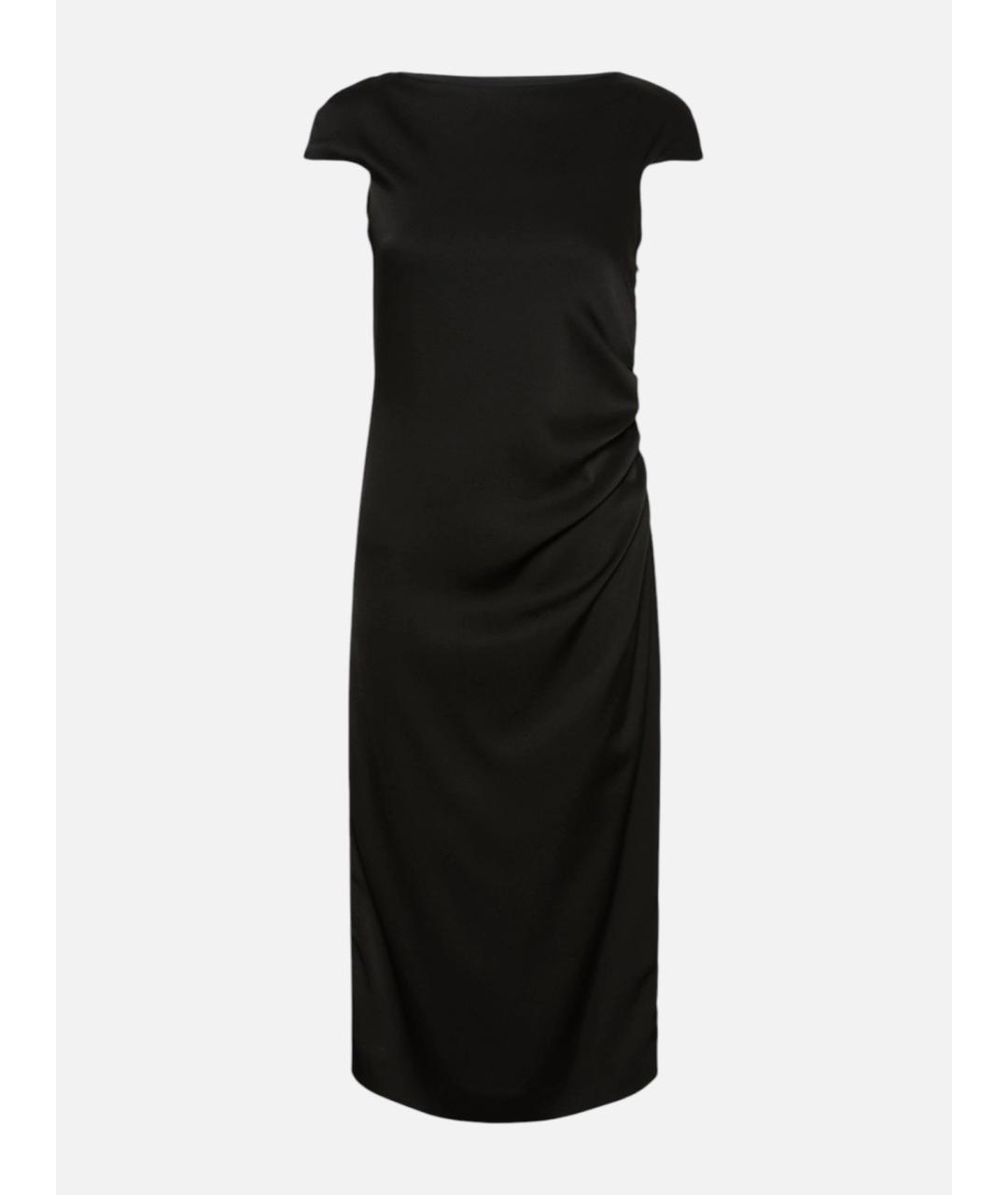 MAX MARA STUDIO Черное ацетатное повседневное платье, фото 1