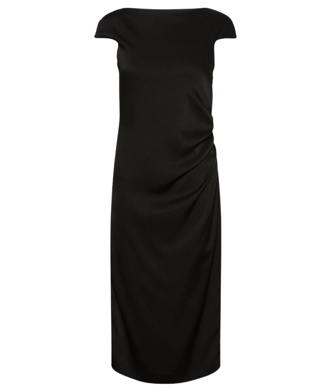 MAX MARA STUDIO Черное ацетатное повседневное платье, фото 1