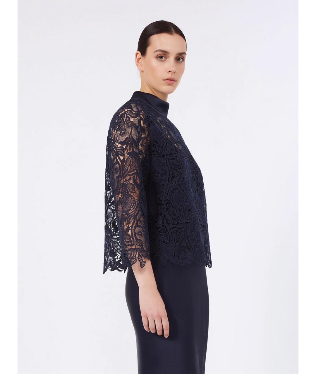 MAX MARA STUDIO Синяя полиэстеровая блузы, фото 3