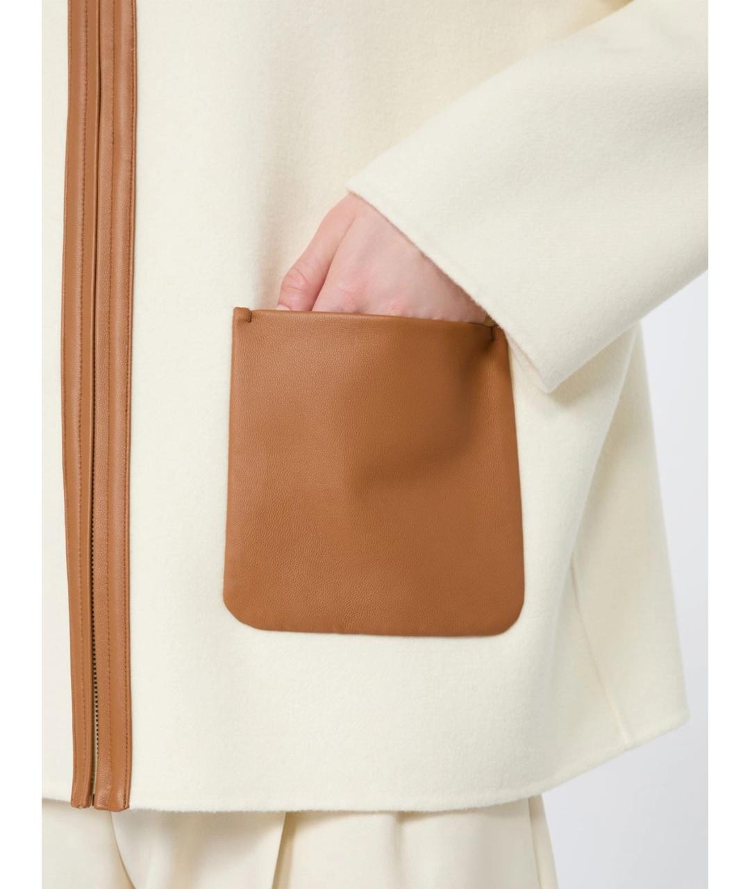 MAX MARA STUDIO Белая шерстяная куртка, фото 4