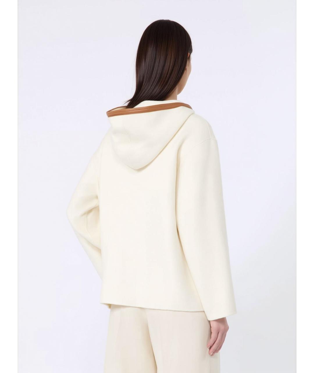 MAX MARA STUDIO Белая шерстяная куртка, фото 3