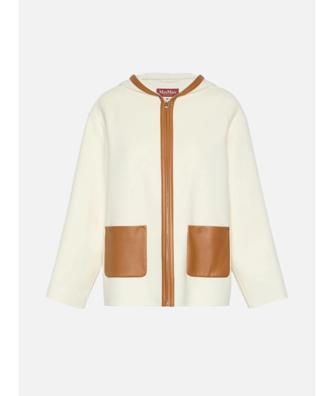 MAX MARA STUDIO Белая шерстяная куртка, фото 1