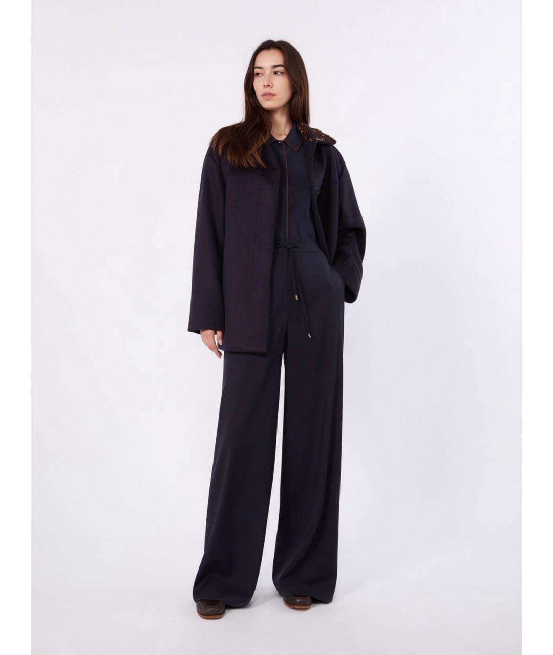 MAX MARA STUDIO Синяя шелковая рубашка, фото 5