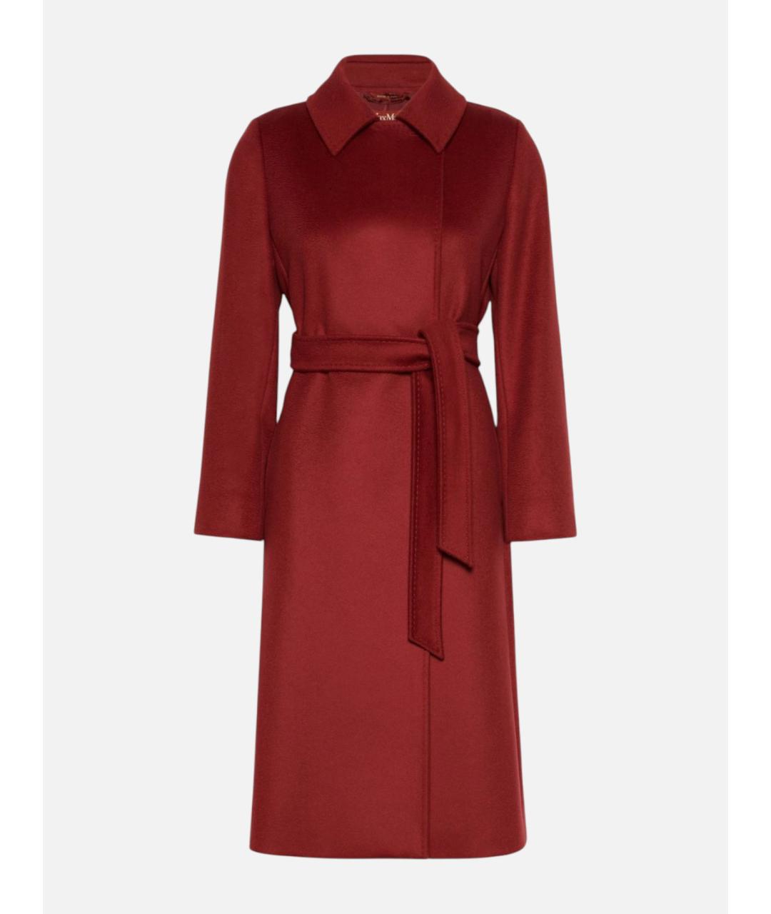 MAX MARA STUDIO Бордовое шерстяное пальто, фото 1