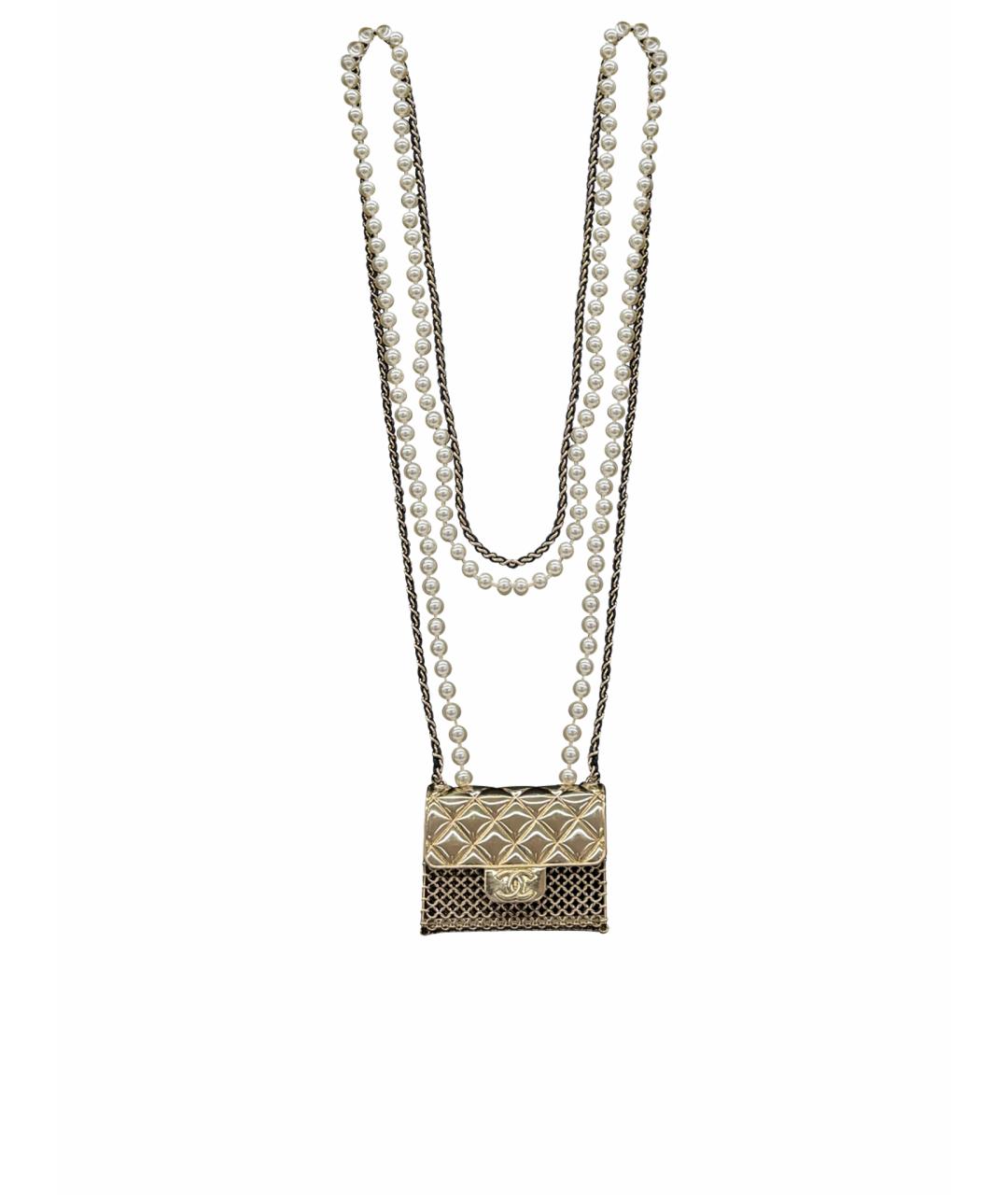 CHANEL Золотая сумка через плечо, фото 1