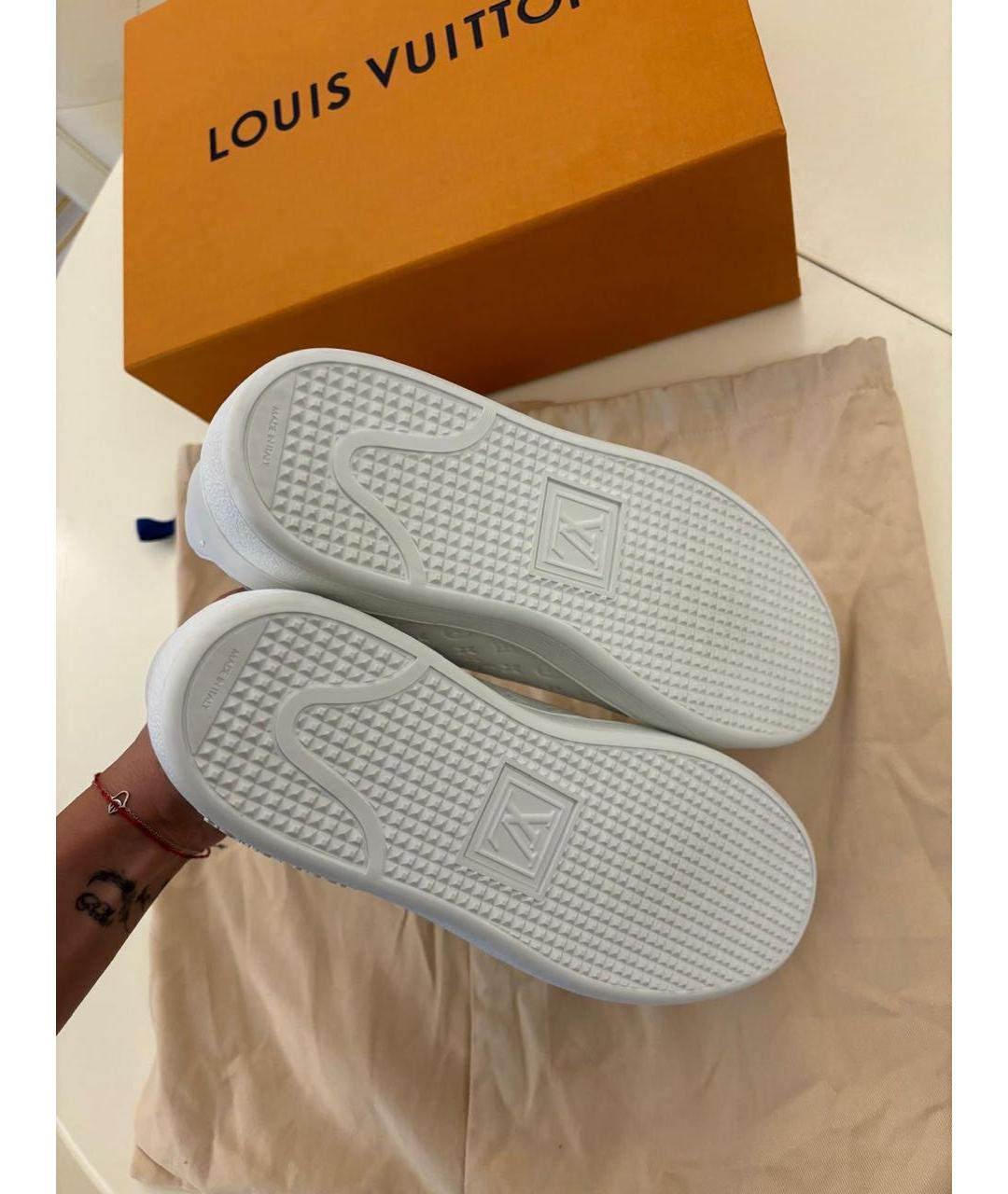 LOUIS VUITTON Белые кожаные кеды, фото 6