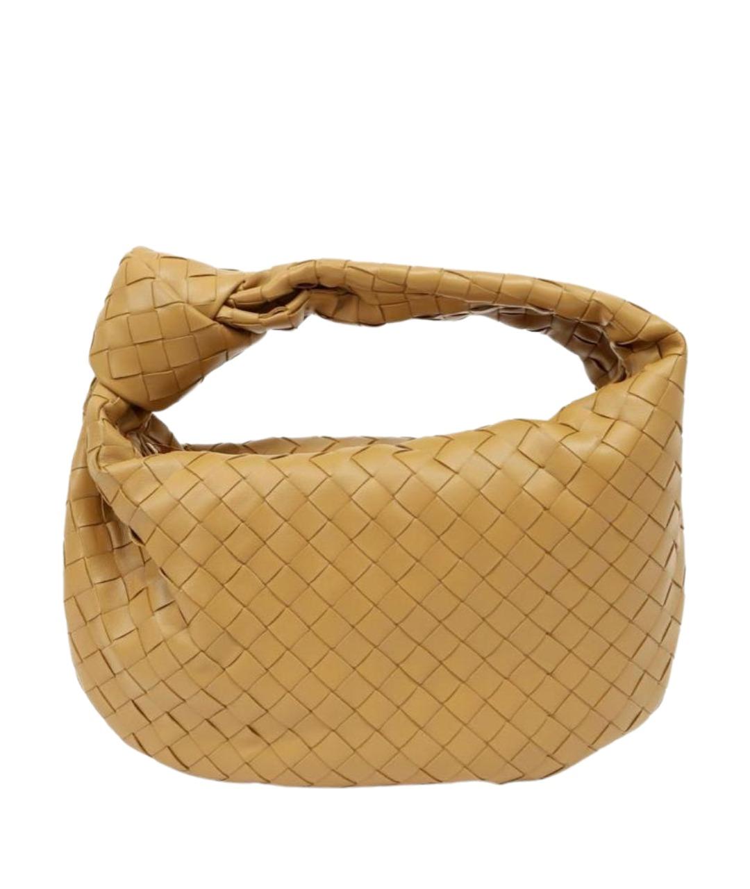 BOTTEGA VENETA Бежевая кожаная сумка с короткими ручками, фото 1