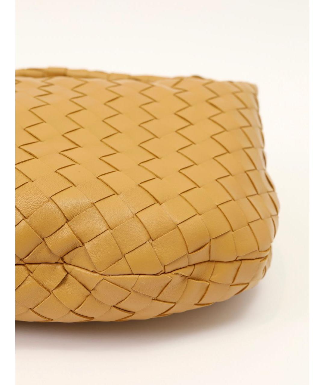 BOTTEGA VENETA Бежевая кожаная сумка с короткими ручками, фото 4