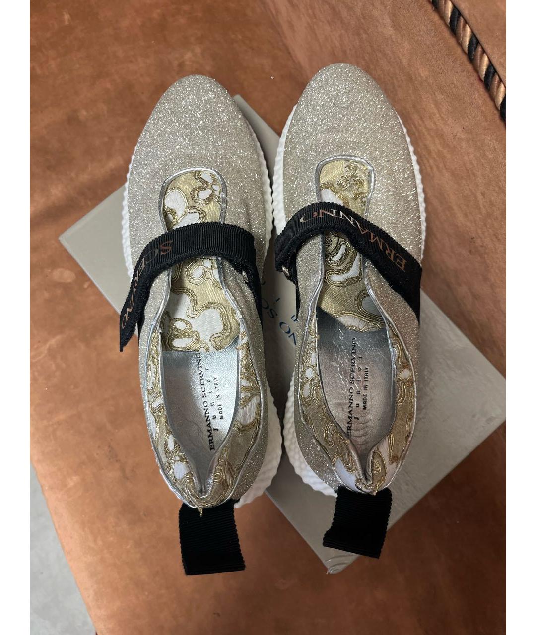 ERMANNO SCERVINO Золотые кроссовки, фото 3