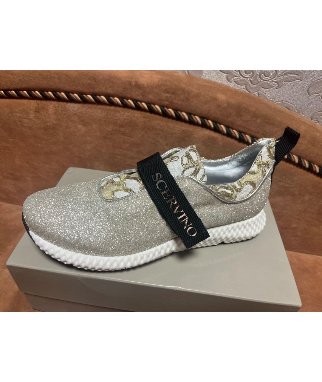 ERMANNO SCERVINO Золотые кроссовки, фото 5