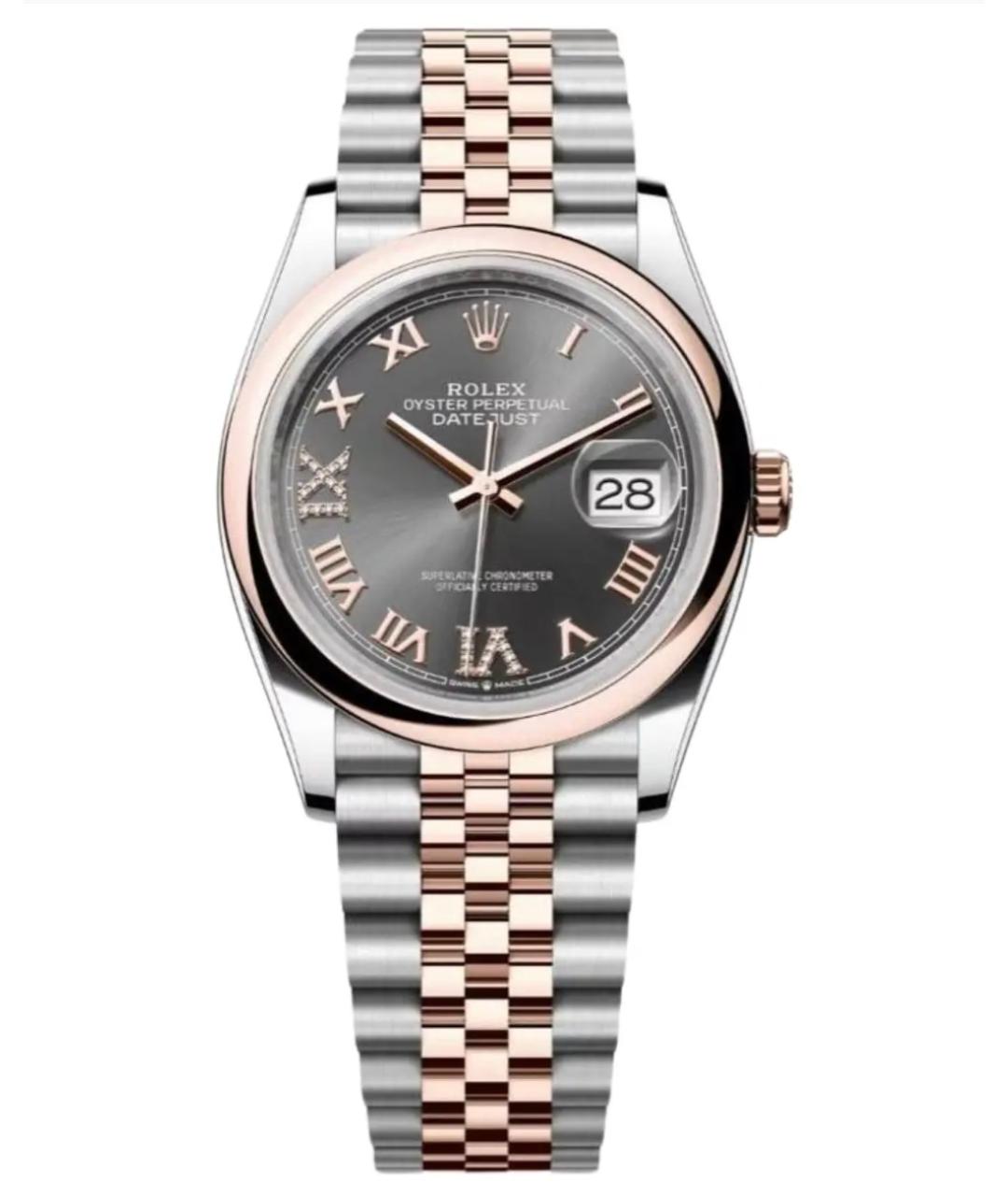 ROLEX Серые часы из розового золота, фото 1