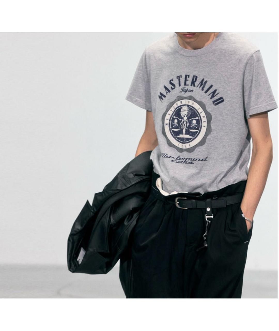 MASTERMIND JAPAN Серая хлопковая футболка, фото 6