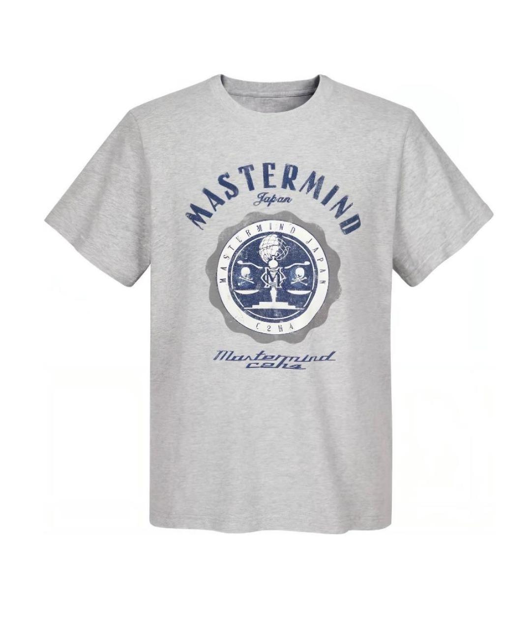 MASTERMIND JAPAN Серая хлопковая футболка, фото 7