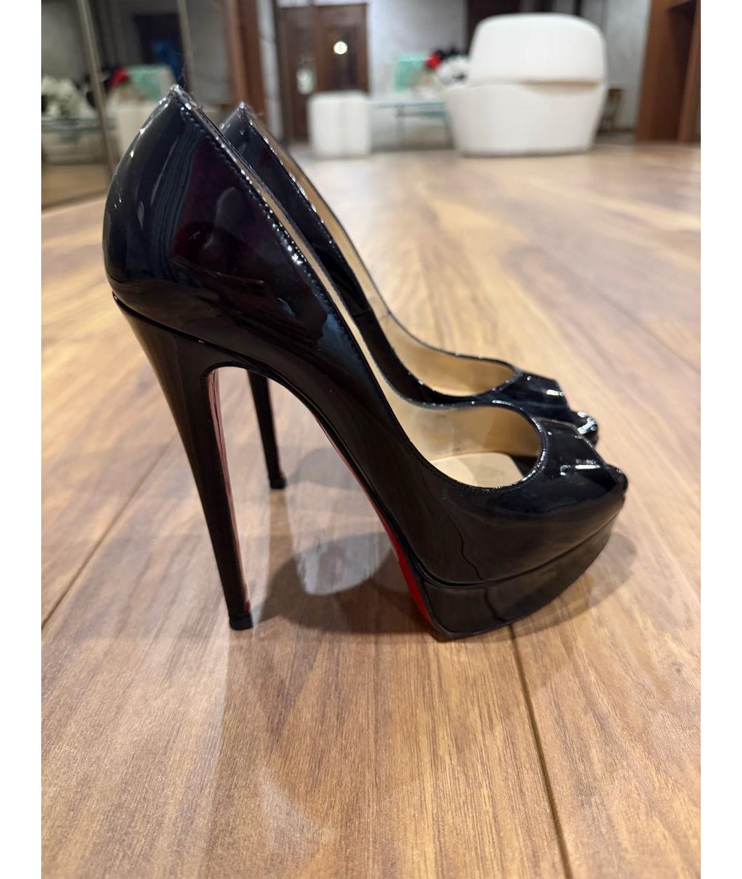 CHRISTIAN LOUBOUTIN Черные туфли из лакированной кожи, фото 8