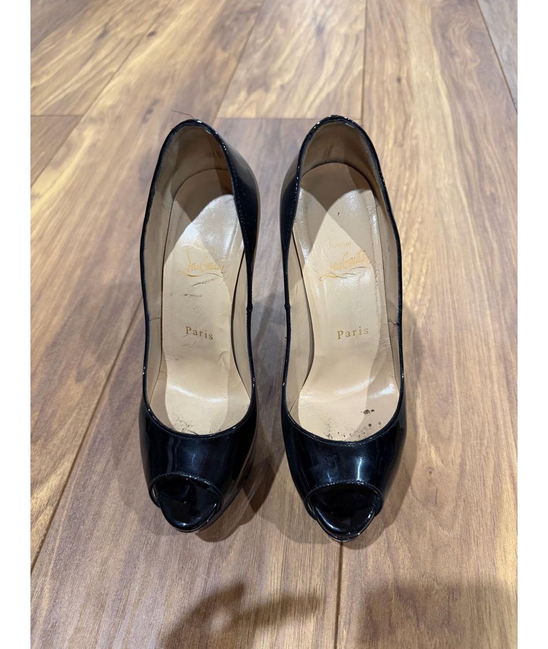 CHRISTIAN LOUBOUTIN Черные туфли из лакированной кожи, фото 2