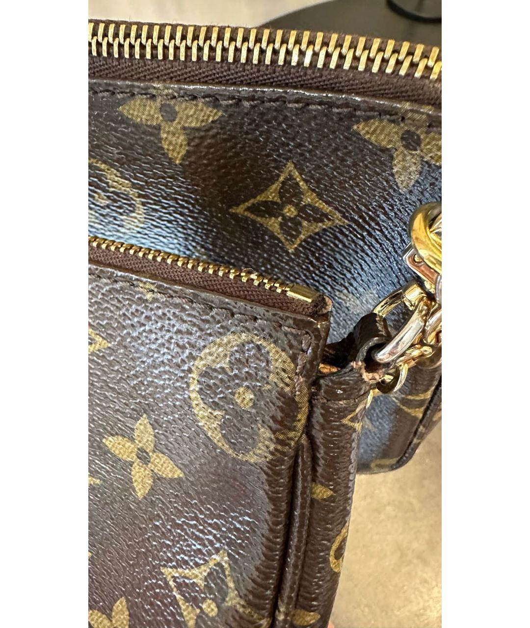 LOUIS VUITTON Коричневая канва сумка через плечо, фото 7