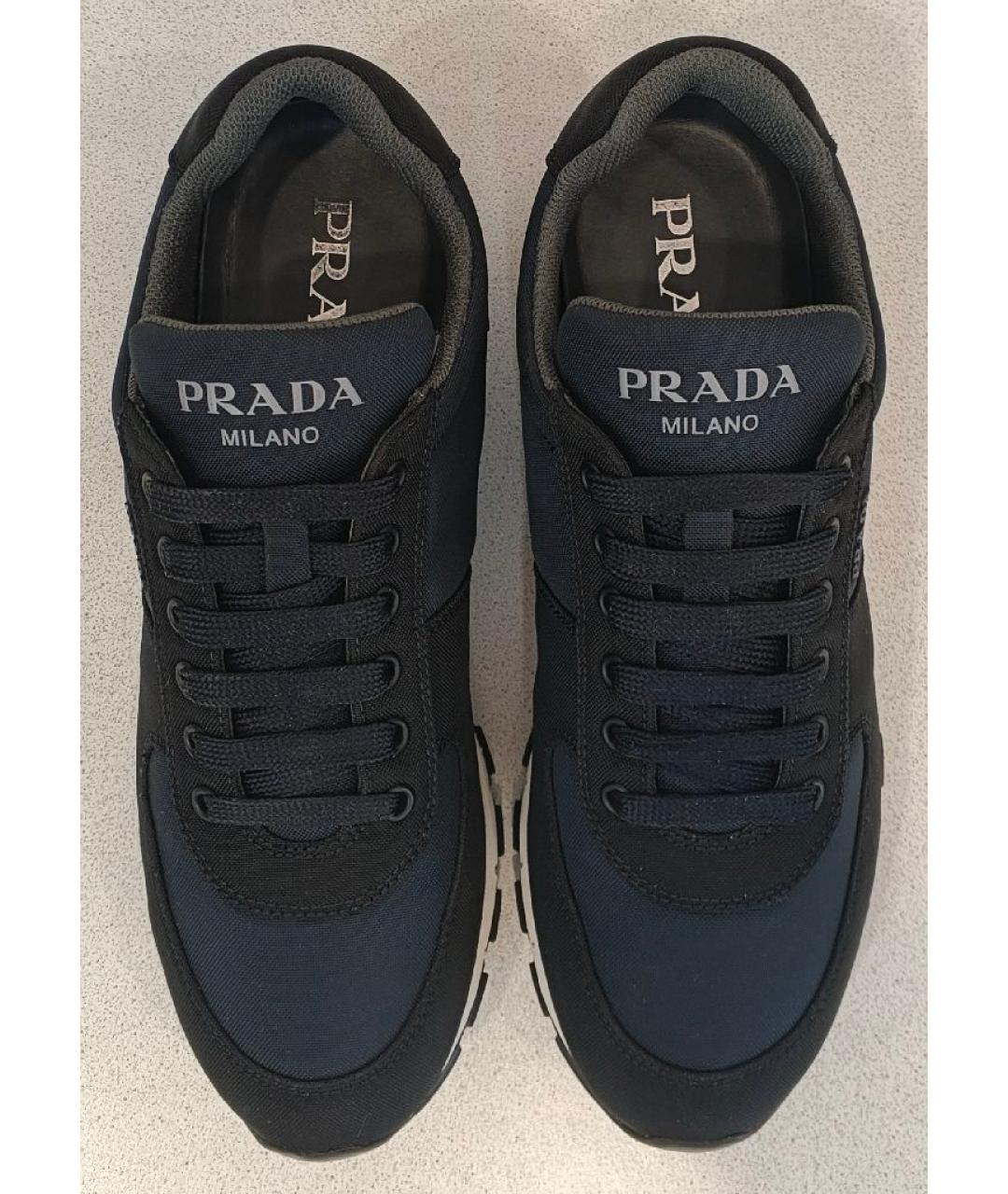 PRADA Черные низкие кроссовки / кеды, фото 3
