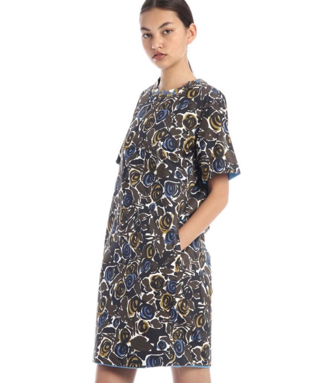 'S MAX MARA Мульти хлопковое повседневное платье, фото 7