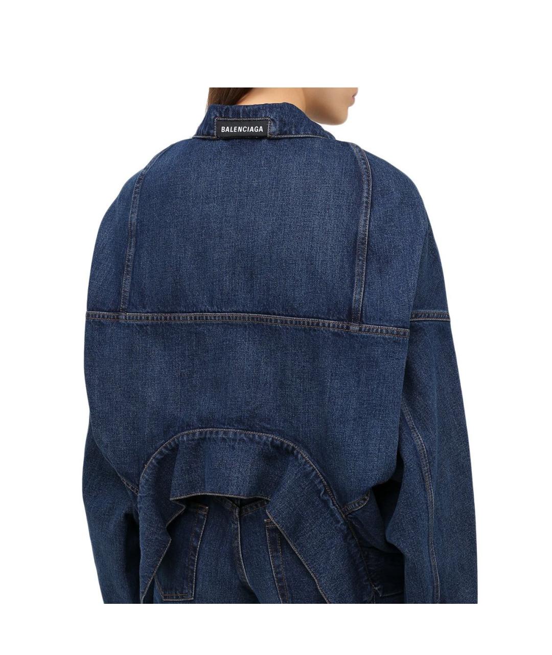 BALENCIAGA Синяя деним куртка, фото 2
