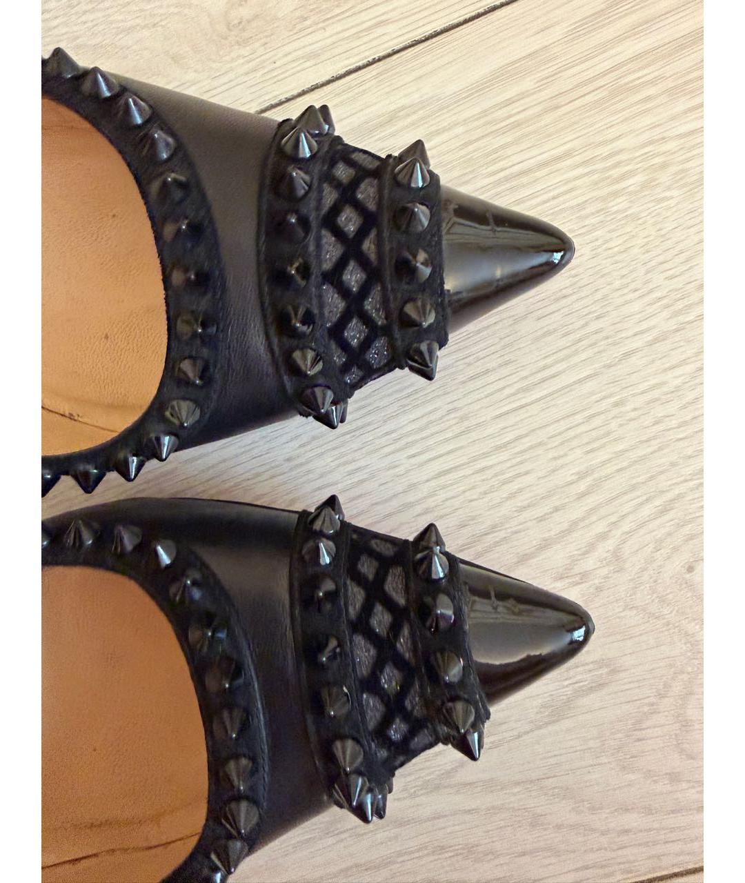CHRISTIAN LOUBOUTIN Черные кожаные туфли, фото 7