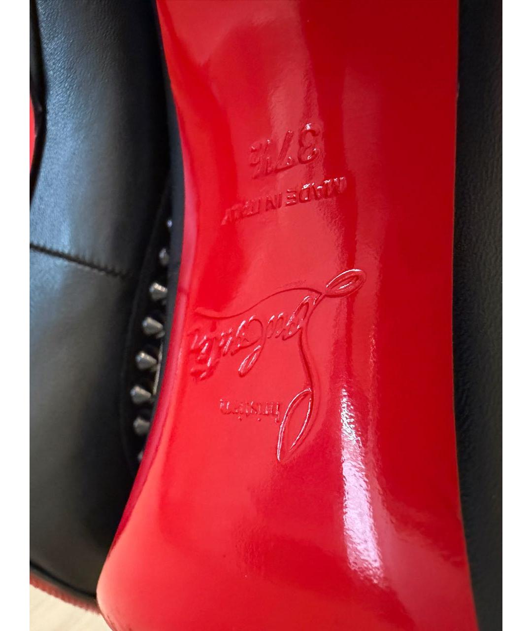 CHRISTIAN LOUBOUTIN Черные кожаные туфли, фото 8
